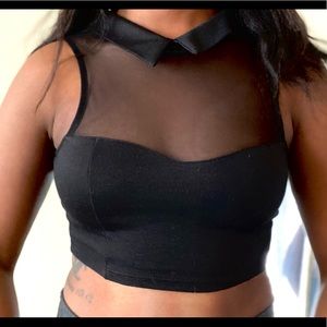 Black crop shirt